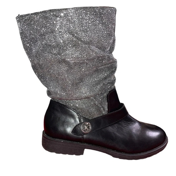 Jessica Simpson Kid's Girls' Summit Boot Black Metallic 5M US Big Kid - Picture 5 of 8